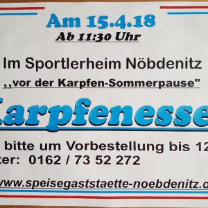 15.04.2018 - Karpfenessen - Speisegaststätte Nöbdenitz - Schmölln