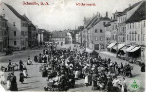1907 Markt Schmölln - Wochenmarkt - Knopfstadt.de