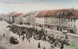 1910 Markt Schmölln - Wochenmarkt - Knopfstadt.de