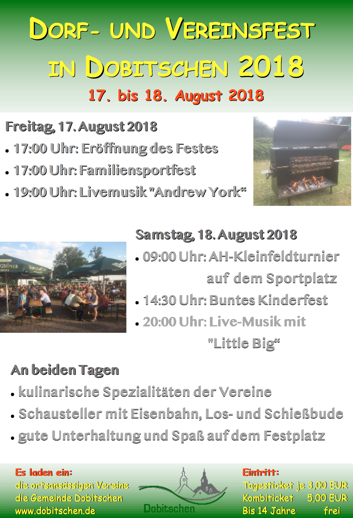 17. und 18. August 2018 - Dorf- und Vereinsfest Dobitschen