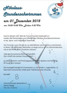 01. Dezember 2018 - Nikolaus-Stundenschwimmen - Schwimmverein Seeteufel e. V.