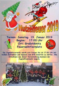 19. Januar 2019 - Feuerwehr Großstoebnitz - Hutzelfeuer