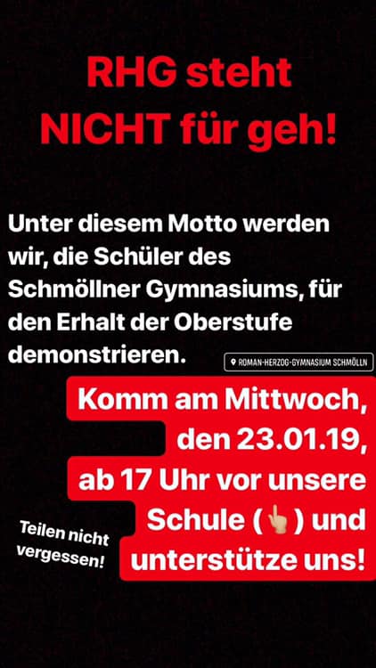23. Januar 2019 - RGH steht nicht für geh! - Roman-Herzog-Gymnasium Schmölln