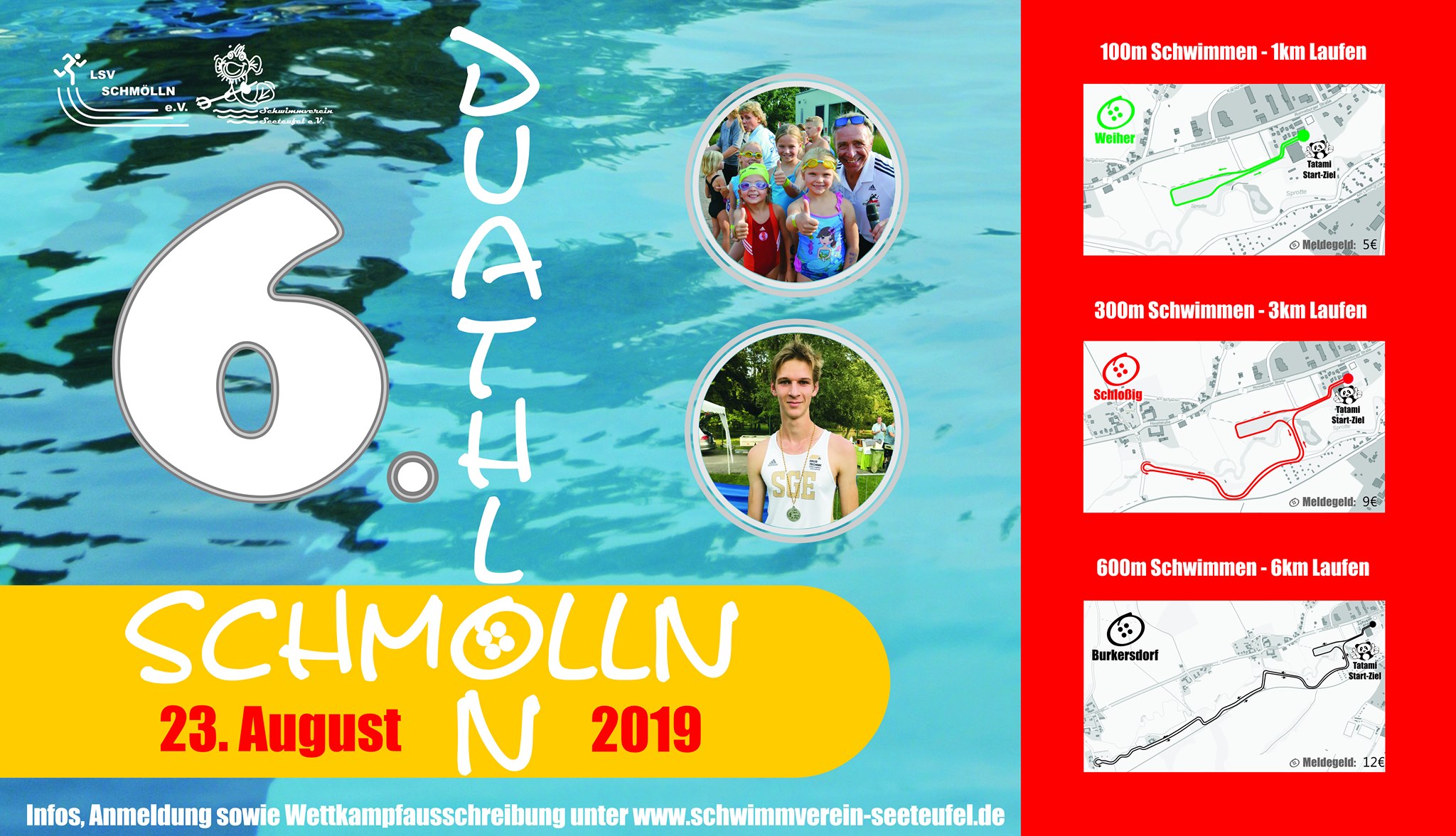23. August 2019 - 6.Duathlon - Schwimmverein Seeteufel e.V. - LSV Schmölln