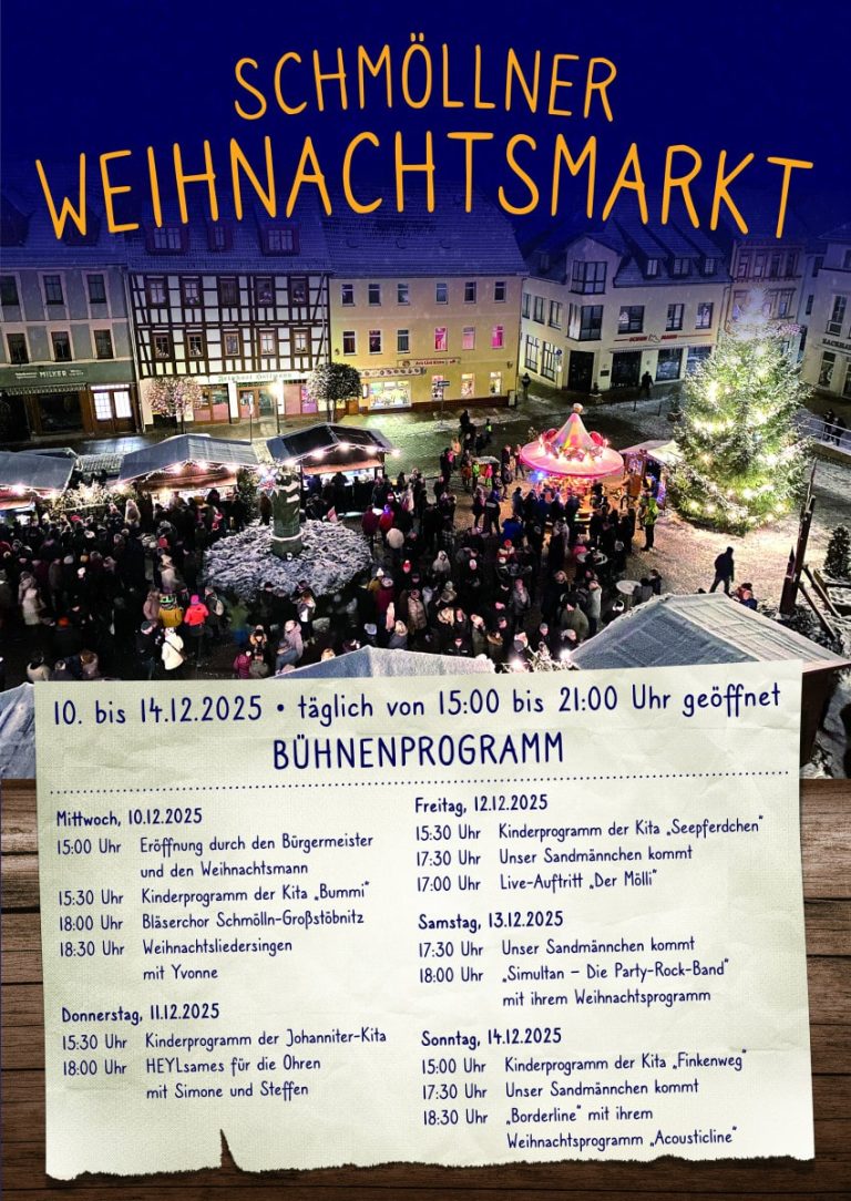 Schmöllner Weihnachtsmarkt 2025 - Übersicht