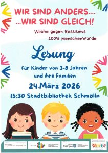 Woche gegen Rassismus - Lesung 24. März 2026 - 15:30 Uhr - Stadt Schmölln