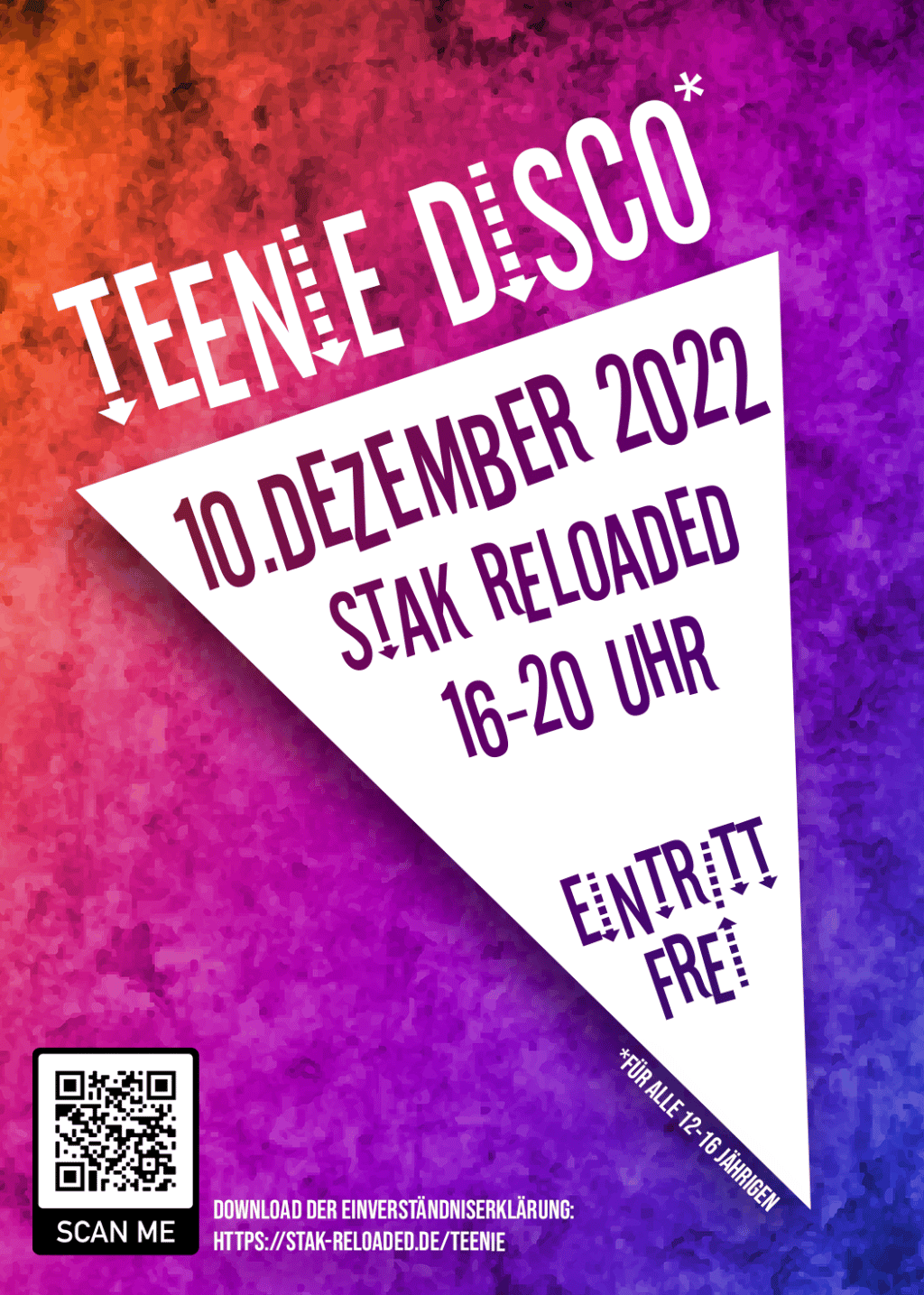10. Dezember 2022 - Teenie-Disco - STAK reloaded