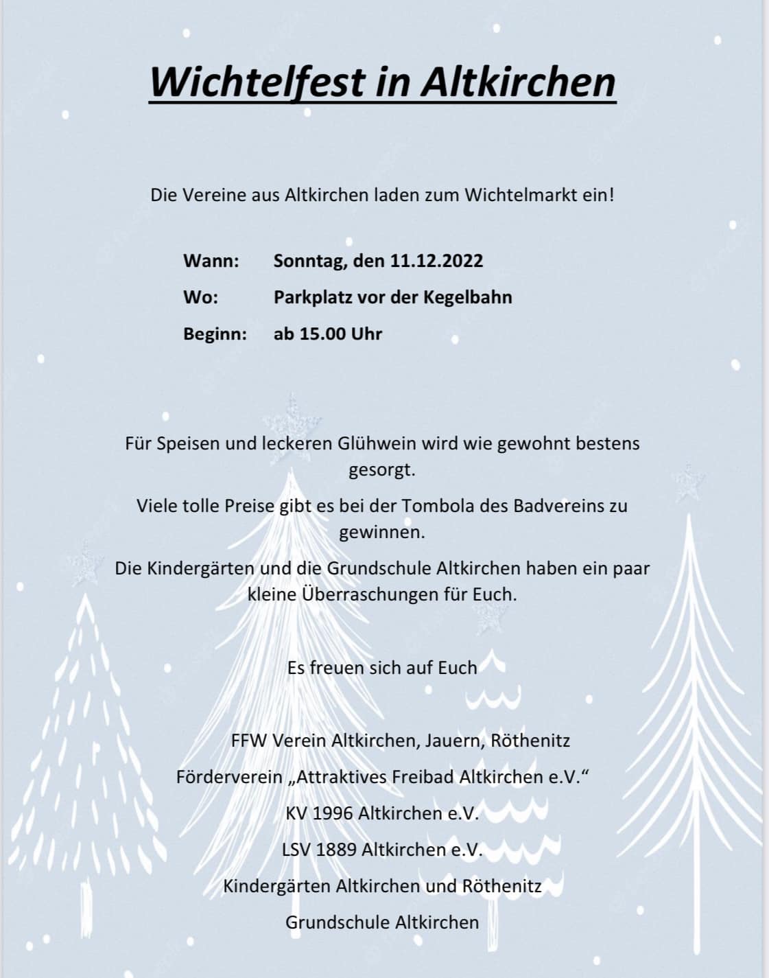 11. Dezember 2022 - Wichtelfest Altkirchen