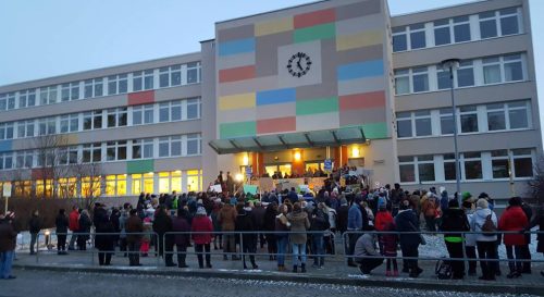 23. Januar 2019 - Demo am Roman-Herzog-Gymnasium Schmölln