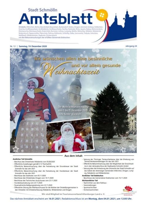 Amtsblatt Schmölln Dezember 2020
