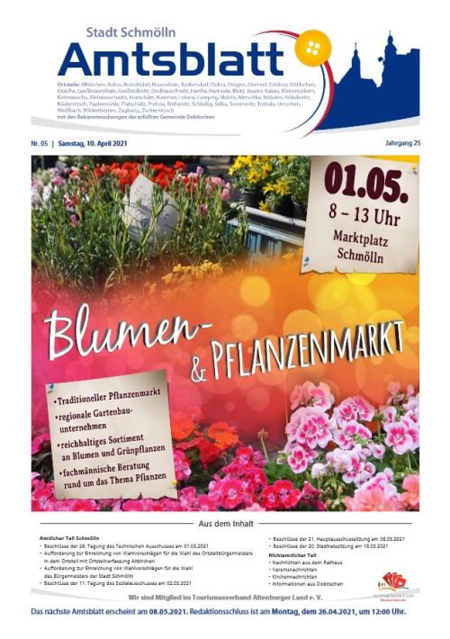Amtsblatt Schmölln - 10. April 21