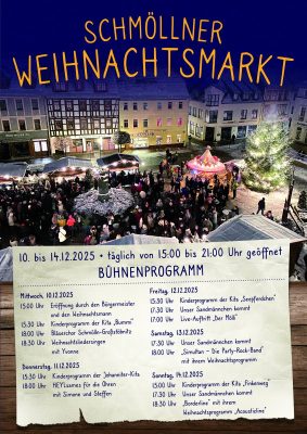 Schmöllner Weihnachtsmarkt 2025 - Übersicht
