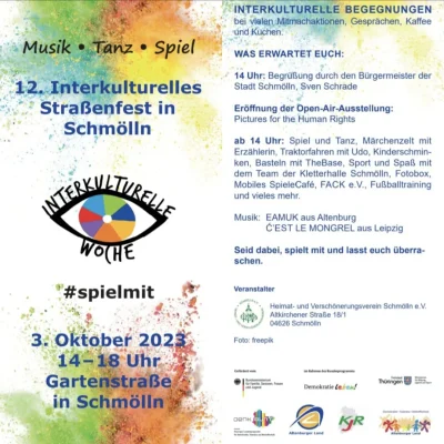 10. Oktober 2023 12. Interkulturelles Straßenfest - Schmölln